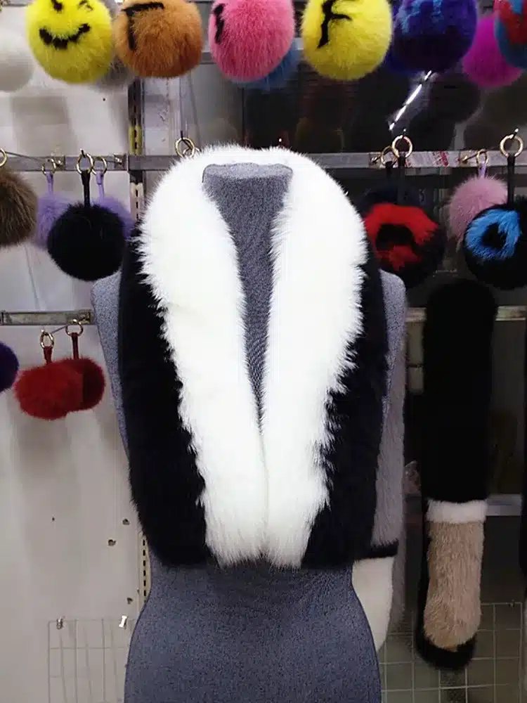 2016 New Fox Scarf Wool Fashion Fox Fur Scarf Winter Fur Scarf ColorScarf Warm Fur Poncho CapeFur Poncho Cape Scarf Winter Women 17