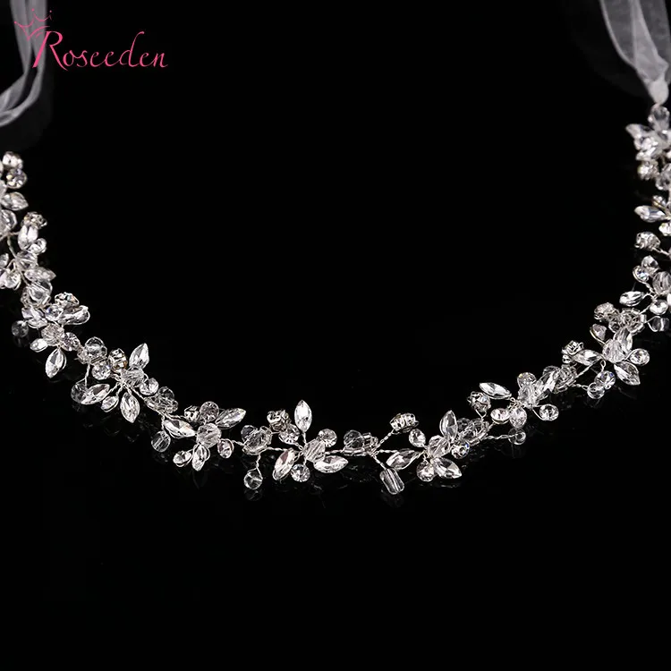 Shinny crystal bridal wedding Head Piece Bride Headwear Headband Hair Band 100% Handmade women Party Jewelry Accessories 27