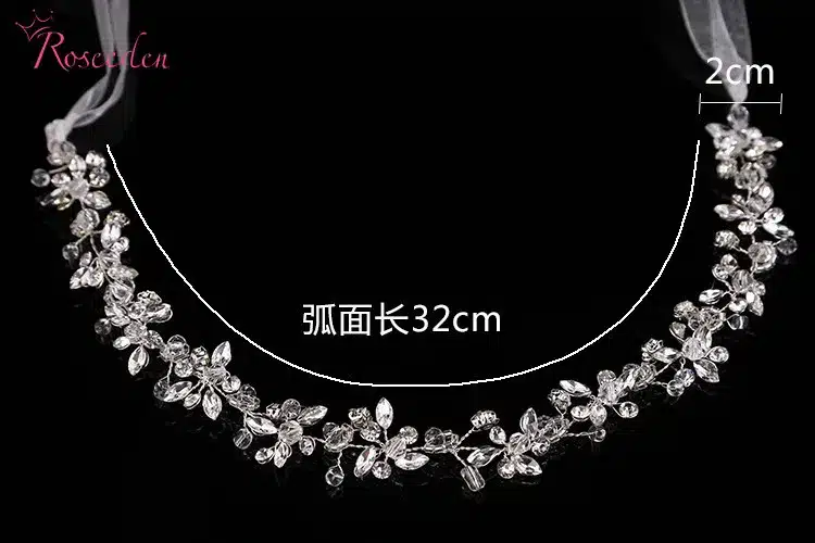 Shinny crystal bridal wedding Head Piece Bride Headwear Headband Hair Band 100% Handmade women Party Jewelry Accessories 28