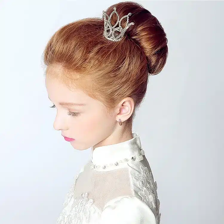 Small Girls Crown Tiara Hair Combs Clear Stone Crystal Mini Tiara Hair Accessories Jewelry 13