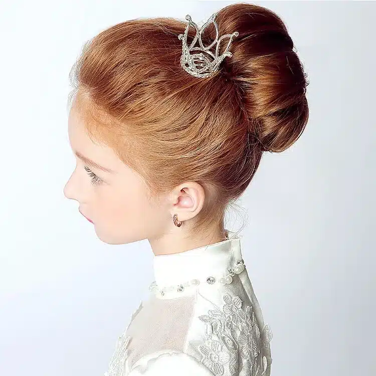 Small Girls Crown Tiara Hair Combs Clear Stone Crystal Mini Tiara Hair Accessories Jewelry 14