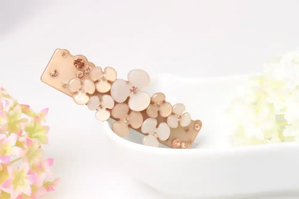 Promotion Ornament petal Rhinestone hair barrette clips delicate acrylic hair pins fashion jewelry women accessories SA003 18