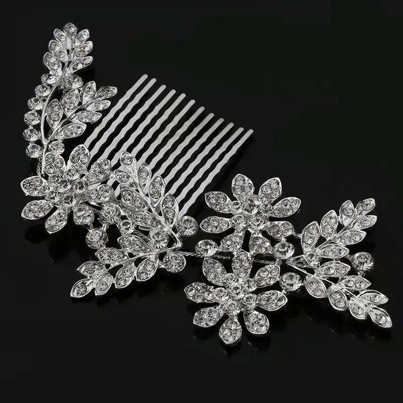 bridal alloy Hair combs rhinestone leaves wedding jewelry bridal wedding combs crystal bride headdress wedding accessoriesRE389 27