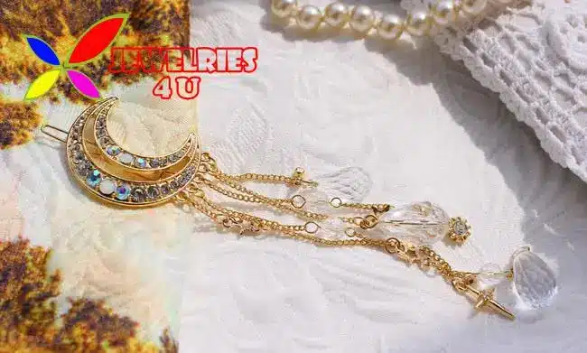 2016 Fashion Vintage Luxury Rhinestone Moon Crystal Drop Charms Hair Clips Hairgrip for Women Jewelry Accessories pinzas de pelo 16