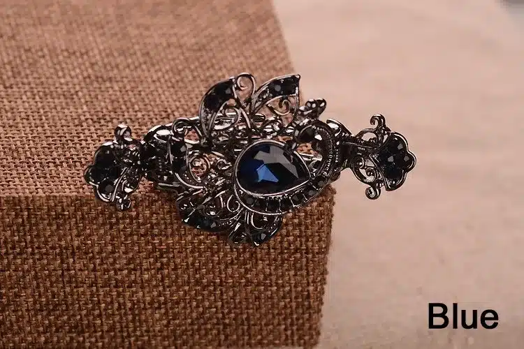 Retro Crystal Rhinestone Peacock Hair Clips Barrettes Hair Jewelry 14