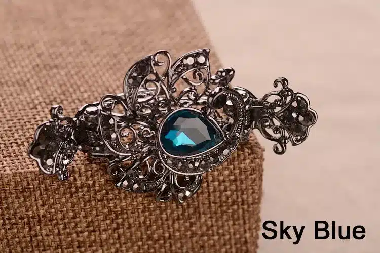 Retro Crystal Rhinestone Peacock Hair Clips Barrettes Hair Jewelry 15