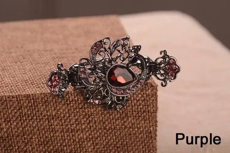 Retro Crystal Rhinestone Peacock Hair Clips Barrettes Hair Jewelry 16