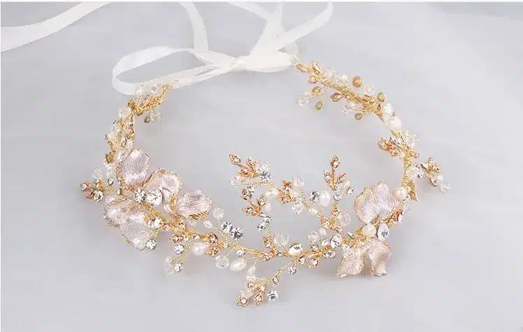 Jonnafe Gold Boho Leaf Hair Crown Wedding Headband Rhinestone Bridal Hair Vine Accessories Women Jewelry Headpiece 9