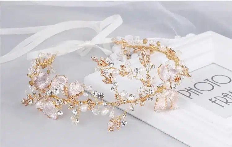 Jonnafe Gold Boho Leaf Hair Crown Wedding Headband Rhinestone Bridal Hair Vine Accessories Women Jewelry Headpiece 10