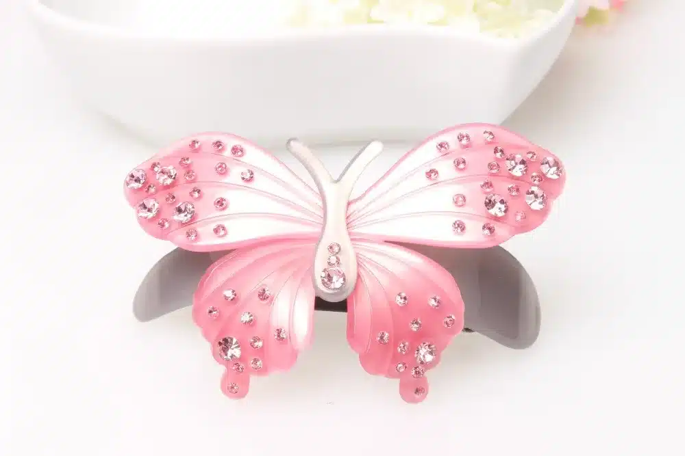 High Quality Exquisite Rhinestone butterfly hair clip Fashion Lovely Barrettes jewelry girl free shipping AA55 21