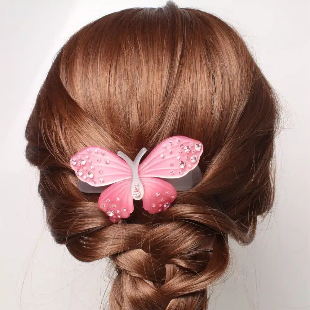 High Quality Exquisite Rhinestone butterfly hair clip Fashion Lovely Barrettes jewelry girl free shipping AA55 24