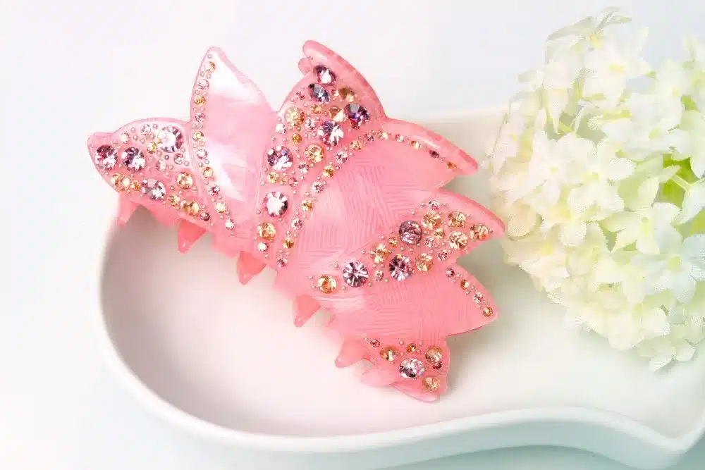 2016 new fashion jewelry Striking Acrylic rhinestone headpiece Unique shape hair accessories for women hot sale hair claw B0640 17