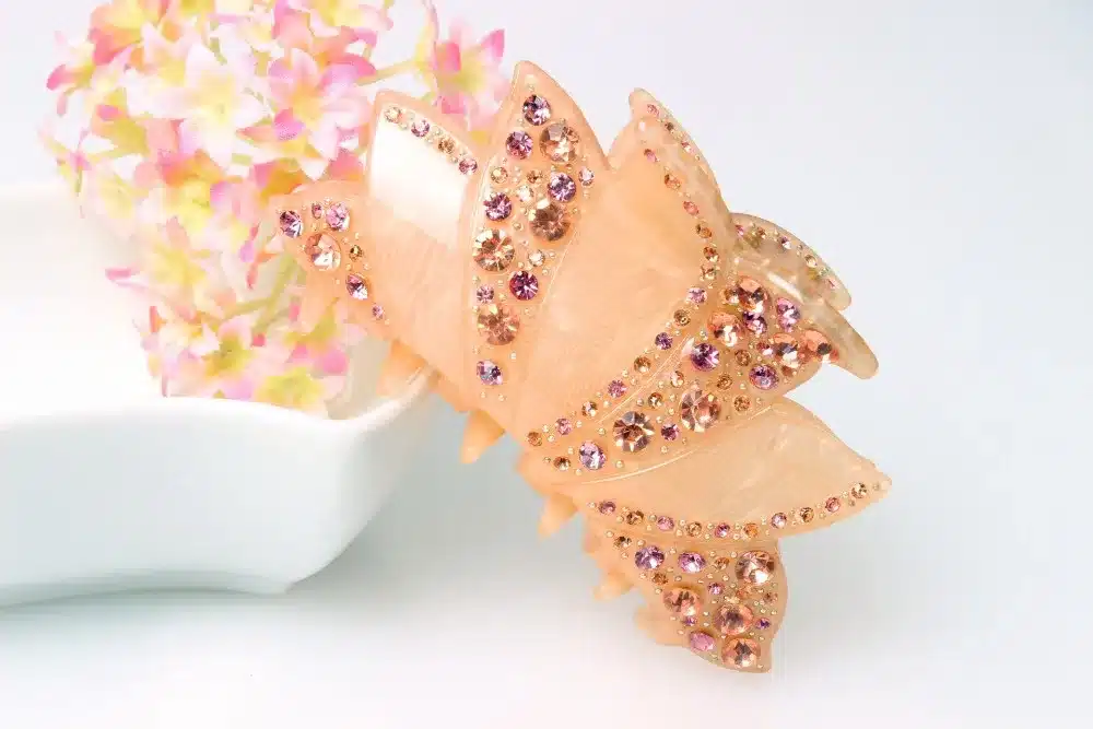 2016 new fashion jewelry Striking Acrylic rhinestone headpiece Unique shape hair accessories for women hot sale hair claw B0640 20