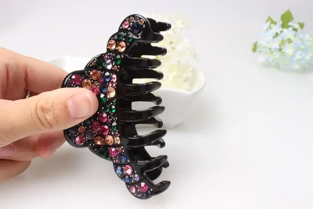 High Quality Expensive rhinestone headband acrylic clip for wedding fashion jewelry party hair claw free shipping AA50 21