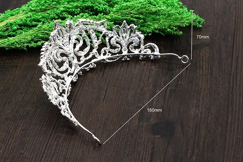 Oversize Vintage princess Crystal tiara Rhinestone Bridal Hair Jewelry Wedding Hair Accessories Queen Pageant Tiaras and Crowns 9