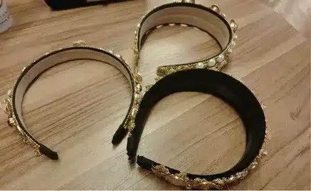 2016 Brand Vintage Baroque Gold Flower Pearl Rhinestone hair bands Lace Metal Coins Portrait Wild Headband Women Hair Jewelry 14