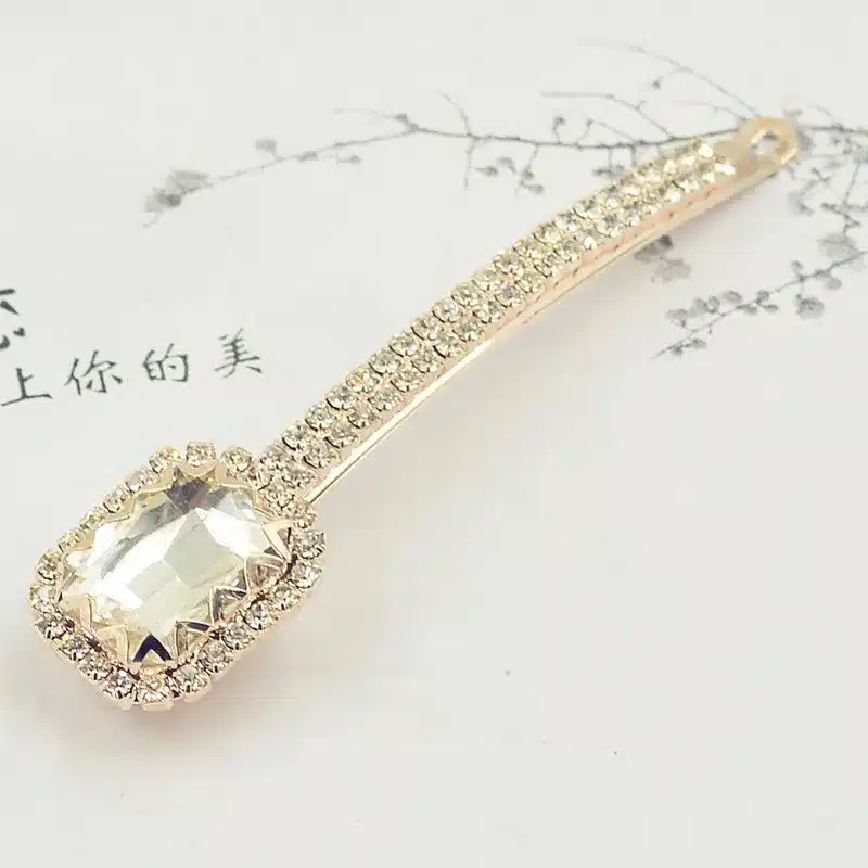 1 Pair 2016 Hair Accessories Women's Trendy Big Rhinestone Hair Barrette Hairpin Girls Hair Jewelry Crystal Hair Clips For Women 5