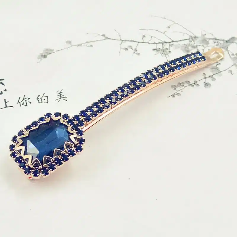 1 Pair 2016 Hair Accessories Women's Trendy Big Rhinestone Hair Barrette Hairpin Girls Hair Jewelry Crystal Hair Clips For Women 6