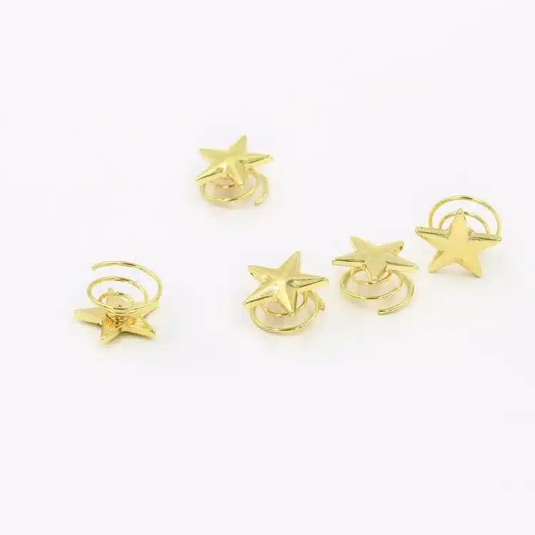 1PCS2016 latest gold stars coil spring clips hairpin Hair Jewelry for woman girl head accessories Wedding 6