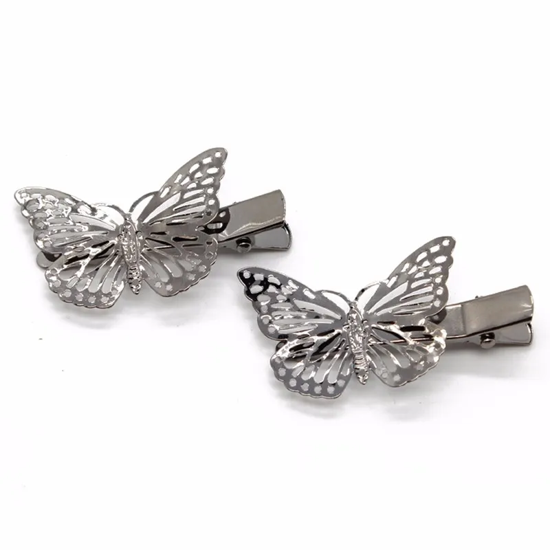 4 PCS Fashion Hair Accessories Hairwear Hair Grips Metal Gold Color Butterfly Hair Clip Hairpins Barrette Jewelry For Women Girl 4
