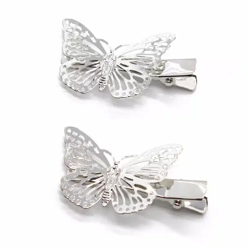 4 PCS Fashion Hair Accessories Hairwear Hair Grips Metal Gold Color Butterfly Hair Clip Hairpins Barrette Jewelry For Women Girl 5