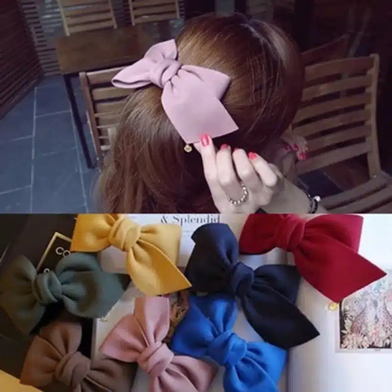 2017 New Fashion Arrival Big Solid Cloth Bows Hair Clips Hairpins Hair Accessories for Women Girl Wedding Hair Jewelry Headwear 10