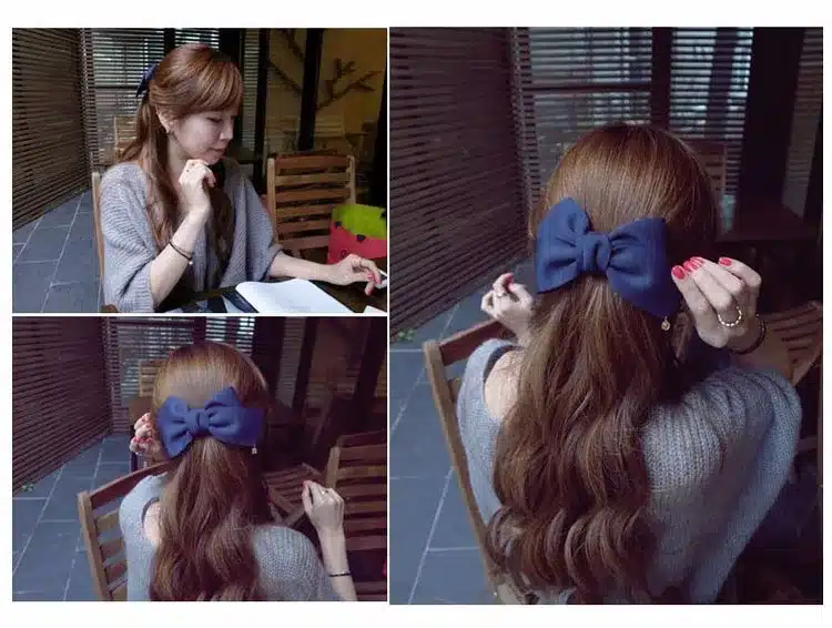 2017 New Fashion Arrival Big Solid Cloth Bows Hair Clips Hairpins Hair Accessories for Women Girl Wedding Hair Jewelry Headwear 15