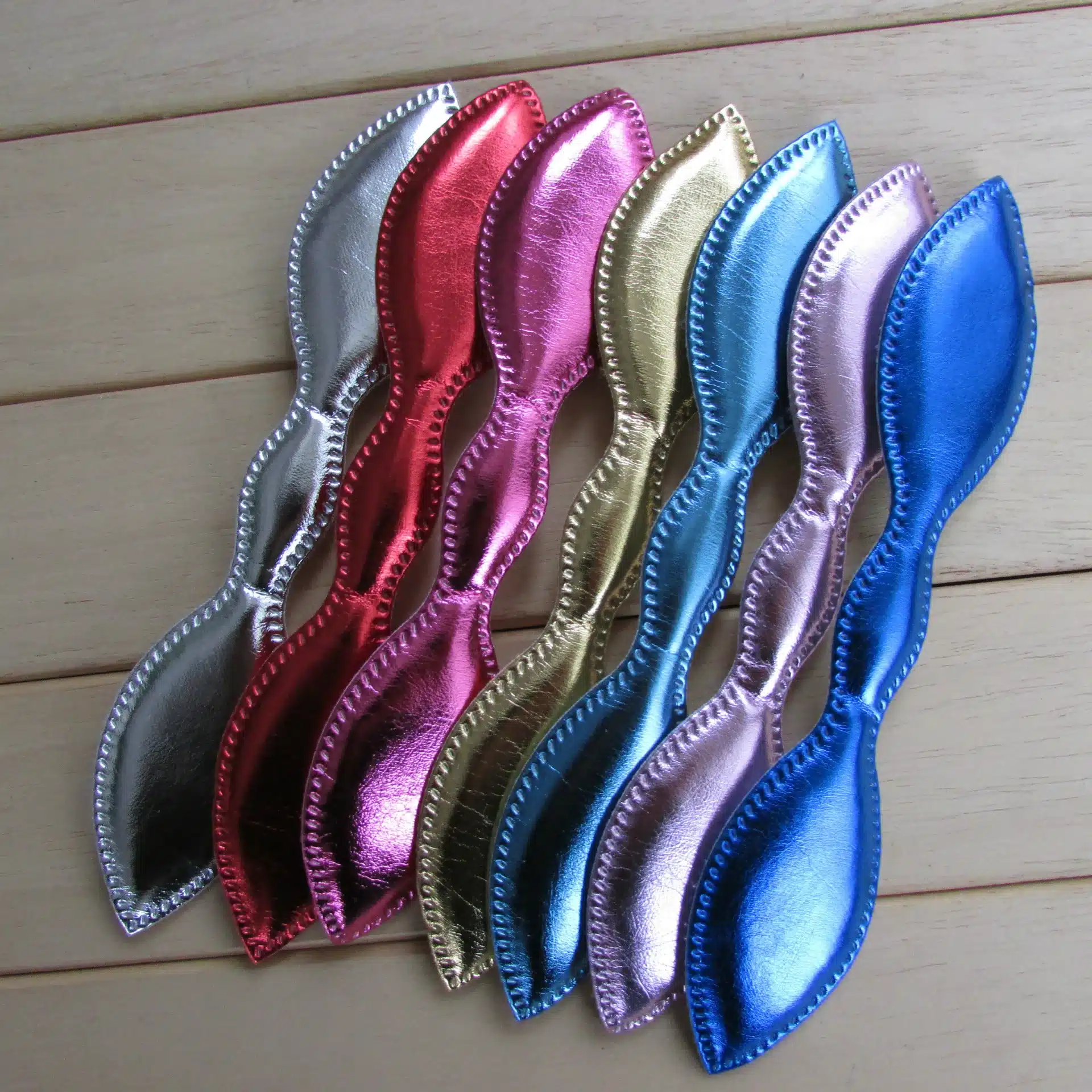 30PCS/lot PU Bow padded applique Crafts for garment accessories and Girl Hair Jewelry Decoration 7