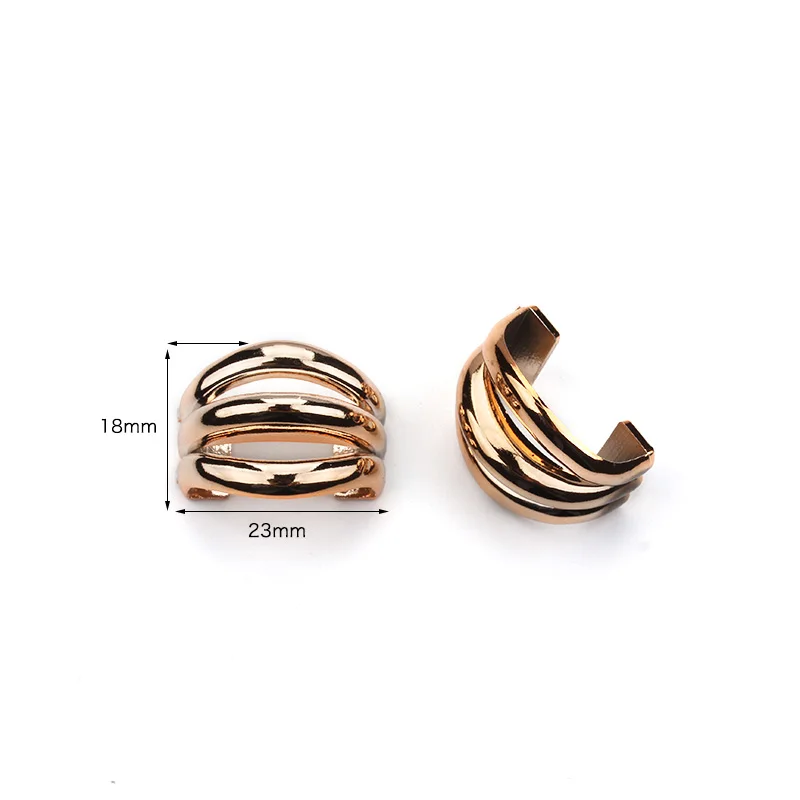 20pcs/lot 10x22mm Webbing Buckle Ribbon Gold Bow Connectors Handmade DIY Hair Accessories 12