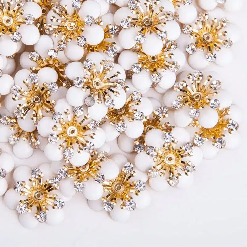URORU Daisy Flower Earrings for Women Vintage Earrings Flatback Flower Decorative Buttons,DIY Hair 21mm 8pcs/lot AM TAIDIAN 34
