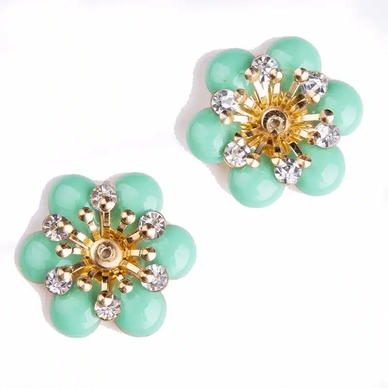 URORU Daisy Flower Earrings for Women Vintage Earrings Flatback Flower Decorative Buttons,DIY Hair 21mm 8pcs/lot AM TAIDIAN 35