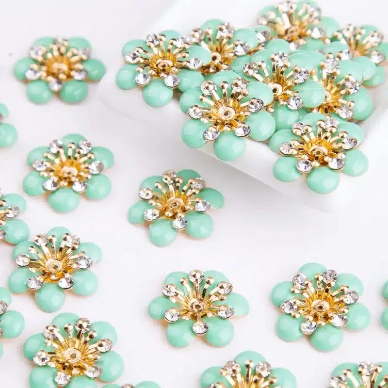 URORU Daisy Flower Earrings for Women Vintage Earrings Flatback Flower Decorative Buttons,DIY Hair 21mm 8pcs/lot AM TAIDIAN 36