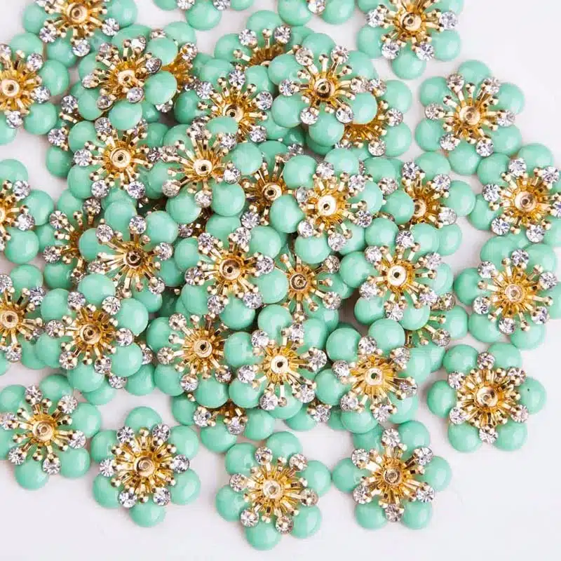 URORU Daisy Flower Earrings for Women Vintage Earrings Flatback Flower Decorative Buttons,DIY Hair 21mm 8pcs/lot AM TAIDIAN 37