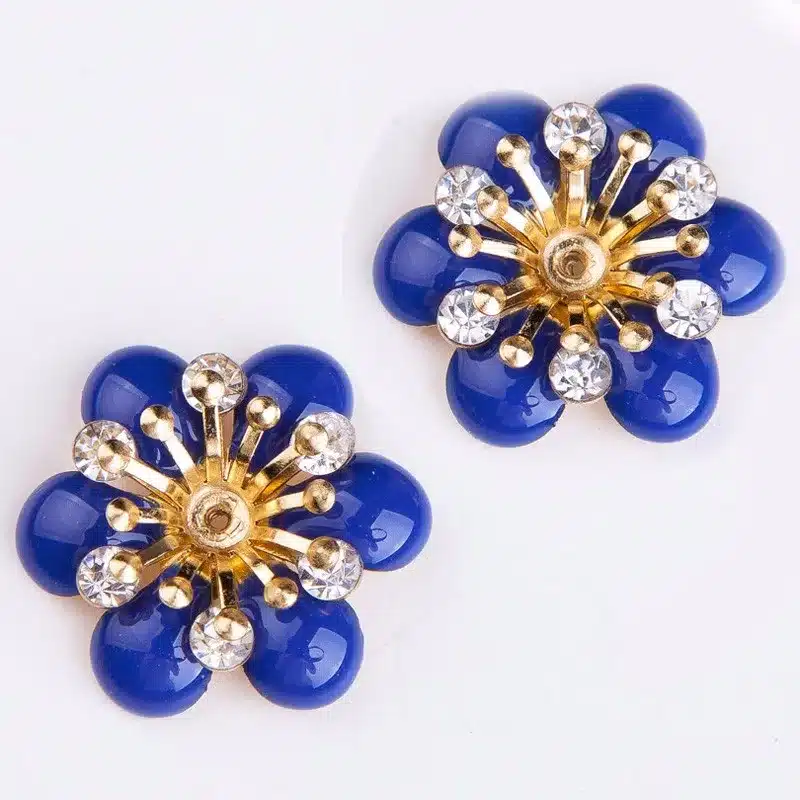 URORU Daisy Flower Earrings for Women Vintage Earrings Flatback Flower Decorative Buttons,DIY Hair 21mm 8pcs/lot AM TAIDIAN 38