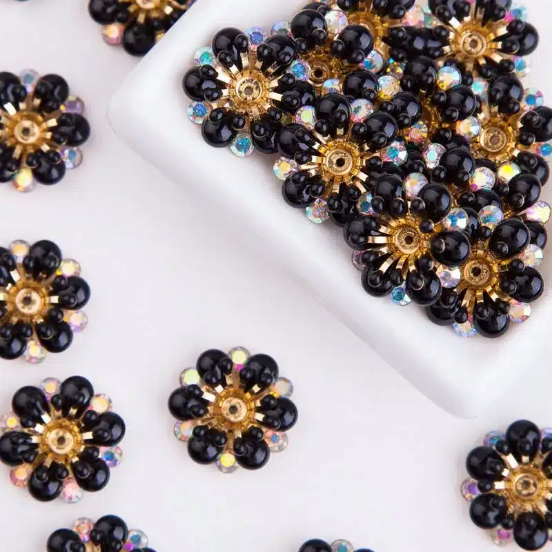 URORU Daisy Flower Earrings for Women Vintage Earrings Flatback Flower Decorative Buttons,DIY Hair 21mm 8pcs/lot AM TAIDIAN 42
