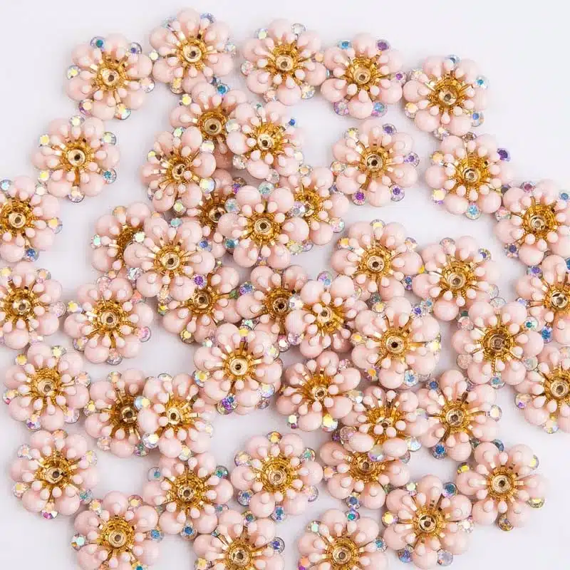 URORU Daisy Flower Earrings for Women Vintage Earrings Flatback Flower Decorative Buttons,DIY Hair 21mm 8pcs/lot AM TAIDIAN 46