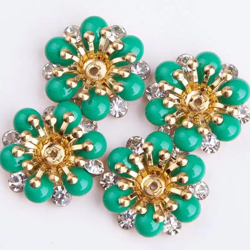 URORU Daisy Flower Earrings for Women Vintage Earrings Flatback Flower Decorative Buttons,DIY Hair 21mm 8pcs/lot AM TAIDIAN 50