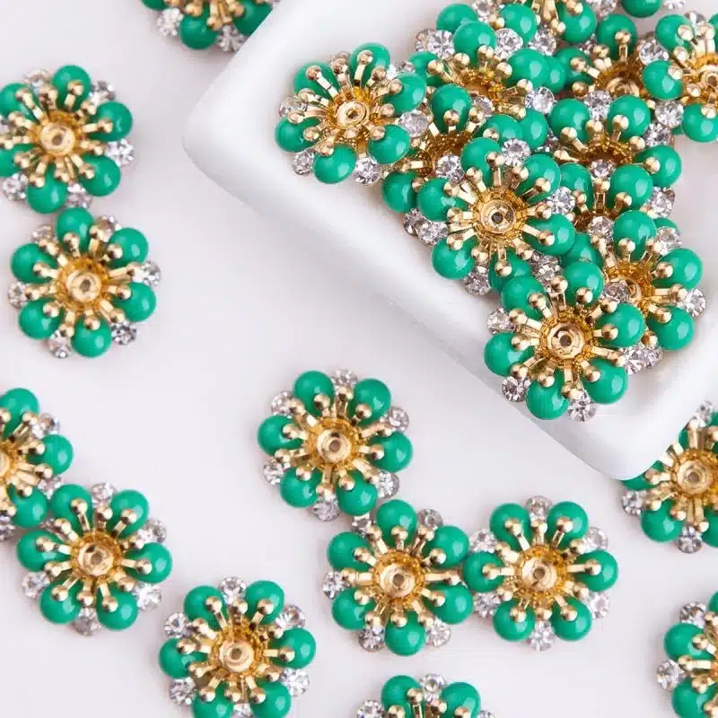 URORU Daisy Flower Earrings for Women Vintage Earrings Flatback Flower Decorative Buttons,DIY Hair 21mm 8pcs/lot AM TAIDIAN 51