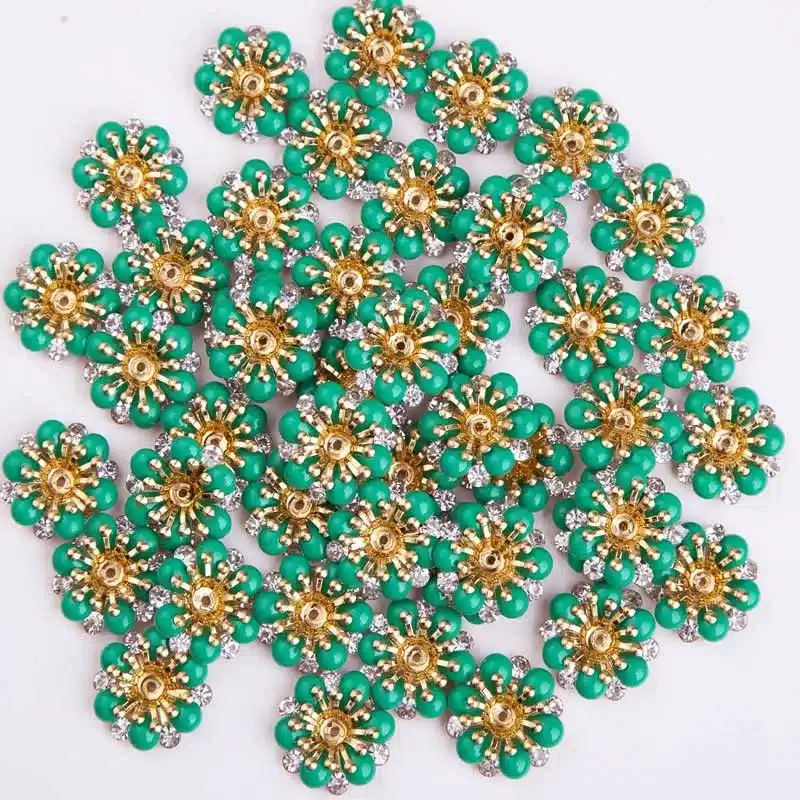 URORU Daisy Flower Earrings for Women Vintage Earrings Flatback Flower Decorative Buttons,DIY Hair 21mm 8pcs/lot AM TAIDIAN 52