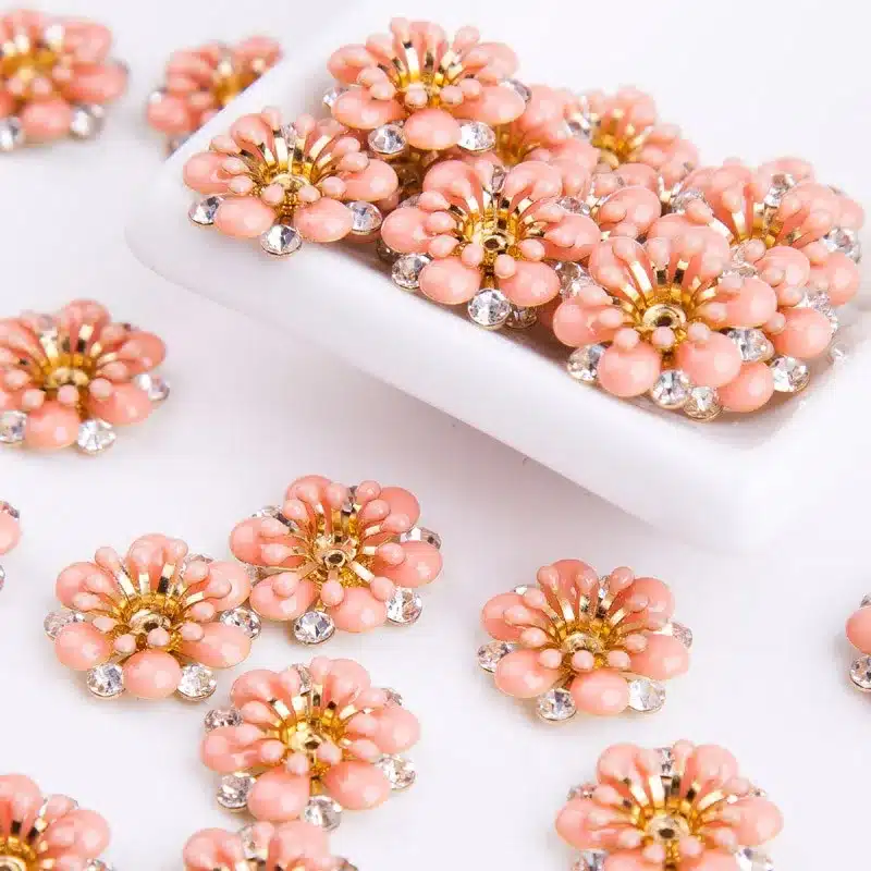 URORU Daisy Flower Earrings for Women Vintage Earrings Flatback Flower Decorative Buttons,DIY Hair 21mm 8pcs/lot AM TAIDIAN 55