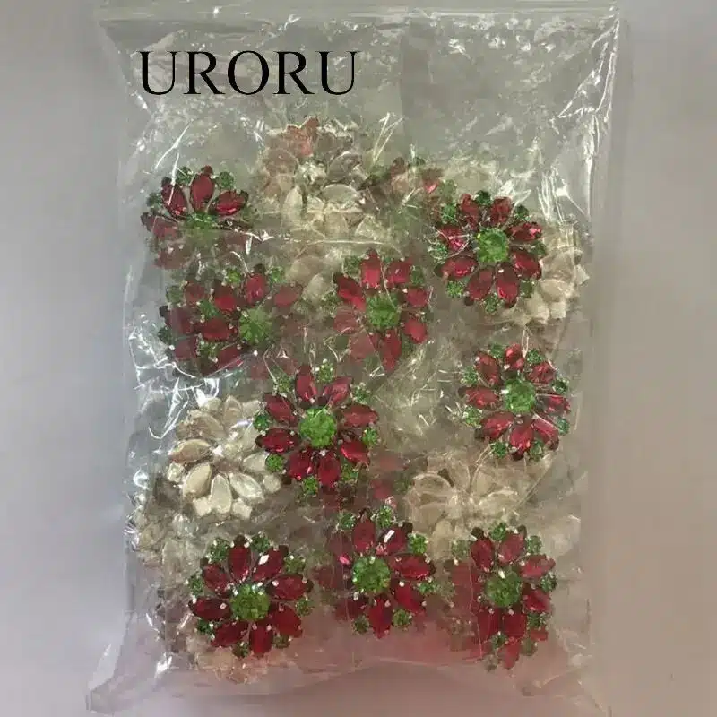 URORU Daisy Flower Earrings for Women Vintage Earrings Flatback Flower Decorative Buttons,DIY Hair 21mm 8pcs/lot AM TAIDIAN 64