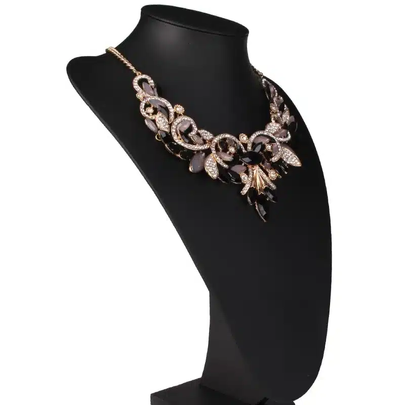 Best lady New Spring Colorful Crystal Women Brand Maxi Statement Necklaces & Pendants Vintage Turkish Jewelry Necklace 2605 18