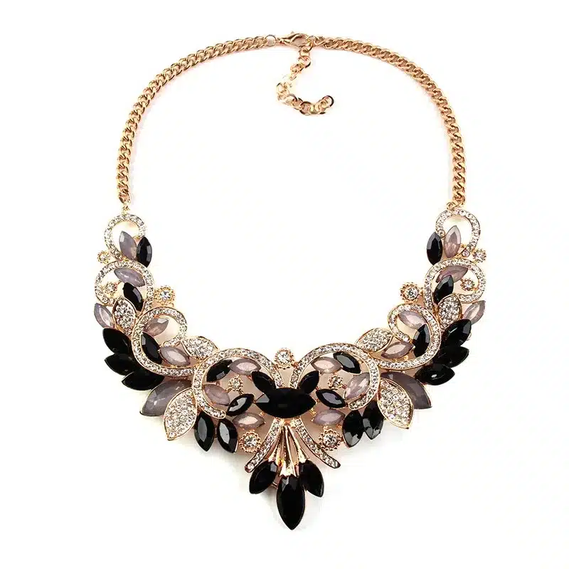 Best lady New Spring Colorful Crystal Women Brand Maxi Statement Necklaces & Pendants Vintage Turkish Jewelry Necklace 2605 19
