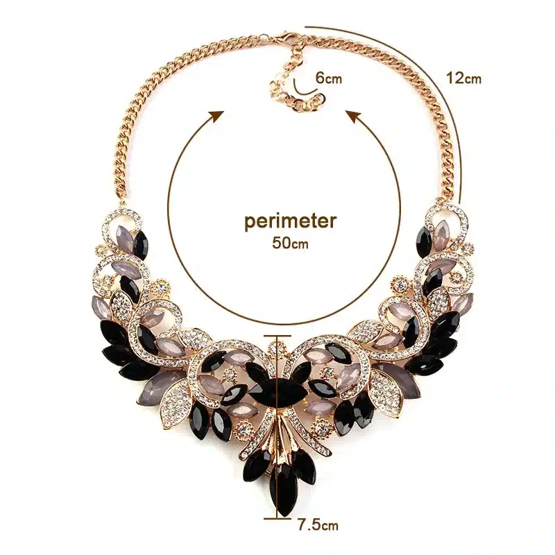 Best lady New Spring Colorful Crystal Women Brand Maxi Statement Necklaces & Pendants Vintage Turkish Jewelry Necklace 2605 20