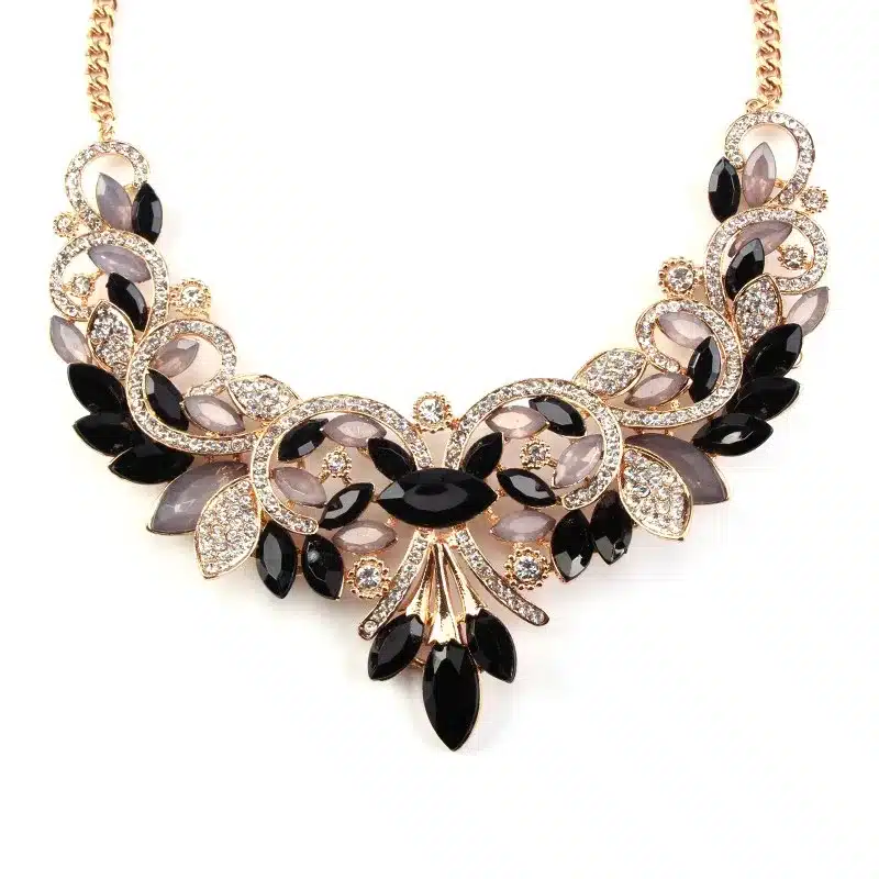 Best lady New Spring Colorful Crystal Women Brand Maxi Statement Necklaces & Pendants Vintage Turkish Jewelry Necklace 2605 21