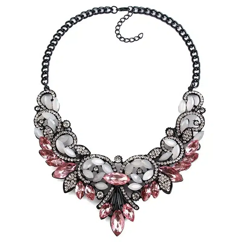 Best lady New Spring Colorful Crystal Women Brand Maxi Statement Necklaces & Pendants Vintage Turkish Jewelry Necklace 2605 26