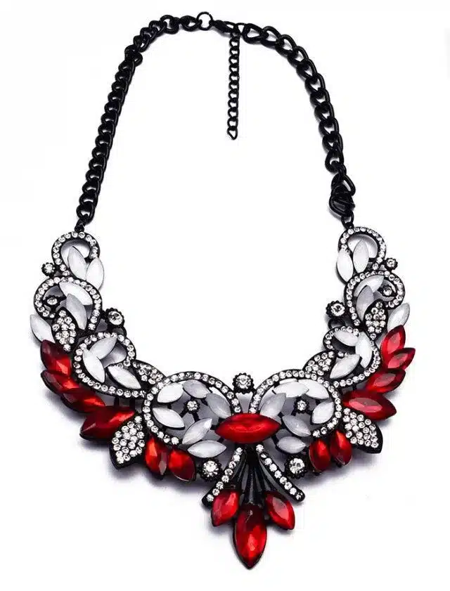 Best lady New Spring Colorful Crystal Women Brand Maxi Statement Necklaces & Pendants Vintage Turkish Jewelry Necklace 2605 32