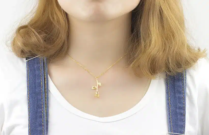 V Attract Bijoux Femme Collier 2017 New Pink Gold Rose Flower Statement Necklace Women Charm Maxi Choker Boho Jewelry 36