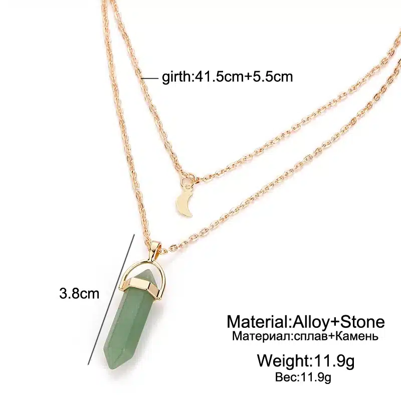 2017 Fashion unicorn Multi Color Natural Stone Quartz Pendants maxi Necklace For women New Lovers Gift brincos charms Jewelry 38
