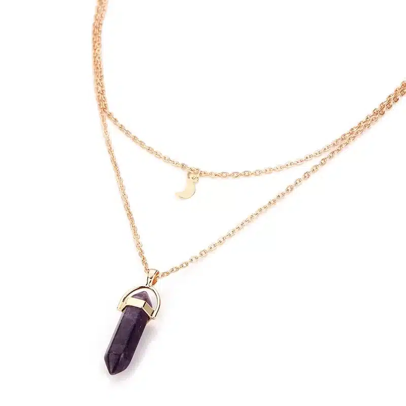 2017 Fashion unicorn Multi Color Natural Stone Quartz Pendants maxi Necklace For women New Lovers Gift brincos charms Jewelry 41